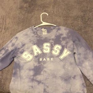 long sleeve cropped shirt